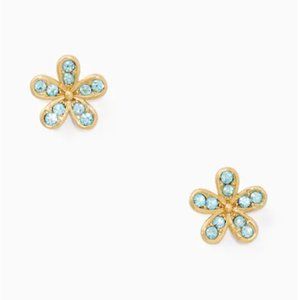 Kate Spade Gleaming Gardenia Flower Studs - Aquamarine